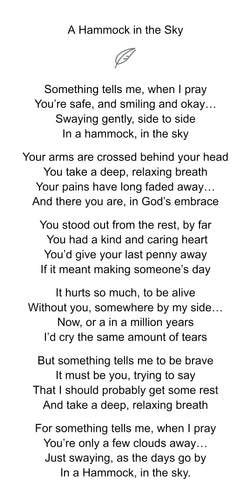 A Hammock in the Sky- Loss of Someone Dear (Spiritual)
